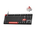 thumbnail image 1 of LEMOKEY X1 Wired Mechanical Keyboard, QMK Programmable TKL Layout with Pre-Lubed Linear Switch, North-Facing Red Backlit NKRO Compatible with Windows, 1 of 1
