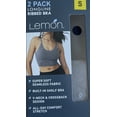 thumbnail image 1 of LEMON 2 Pack Seamless Longline Ribbed Bra (Black/Grey, Small), 1 of 2