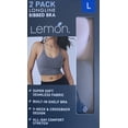 thumbnail image 1 of LEMON 2 Pack Seamless Longline Ribbed Bra(Pink/Grey, Large), 1 of 2