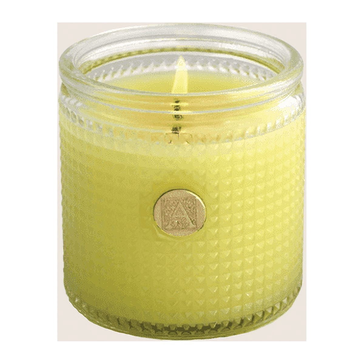 LEMON BASIL Aromatique Textured Glass 6 oz Scented Jar Candle
