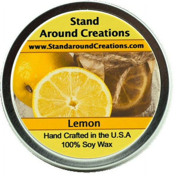 LEMON TIN 8-OZ. ALL NATURAL SOY CANDLE