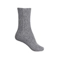 thumbnail image 1 of LEMON Womens Gray Ribbed Casual Crew Socks, 1 of 1