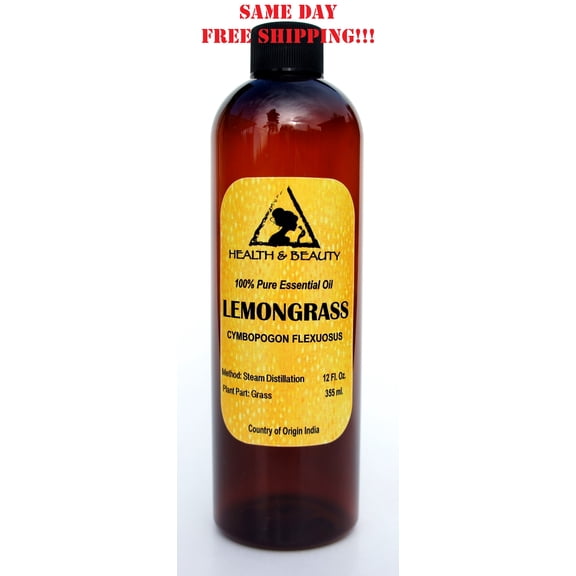 LEMONGRASS ESSENTIAL OIL AROMATHERAPY NATURAL 100% PURE 12 OZ