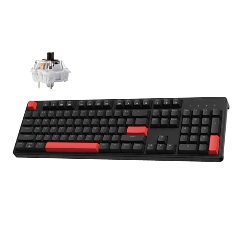 LEMONKEY WIRED MECHANICAL GAMING KEYBOARD 100% LAYOUT BROWN SWITCH - BLACK