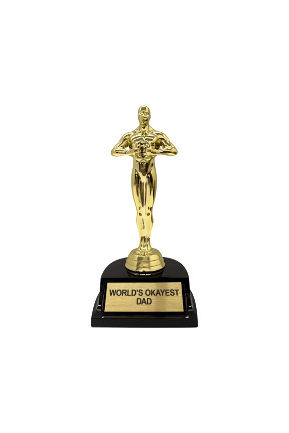Gold Trophy - 7 - (World's Okayest Dad Trophy)