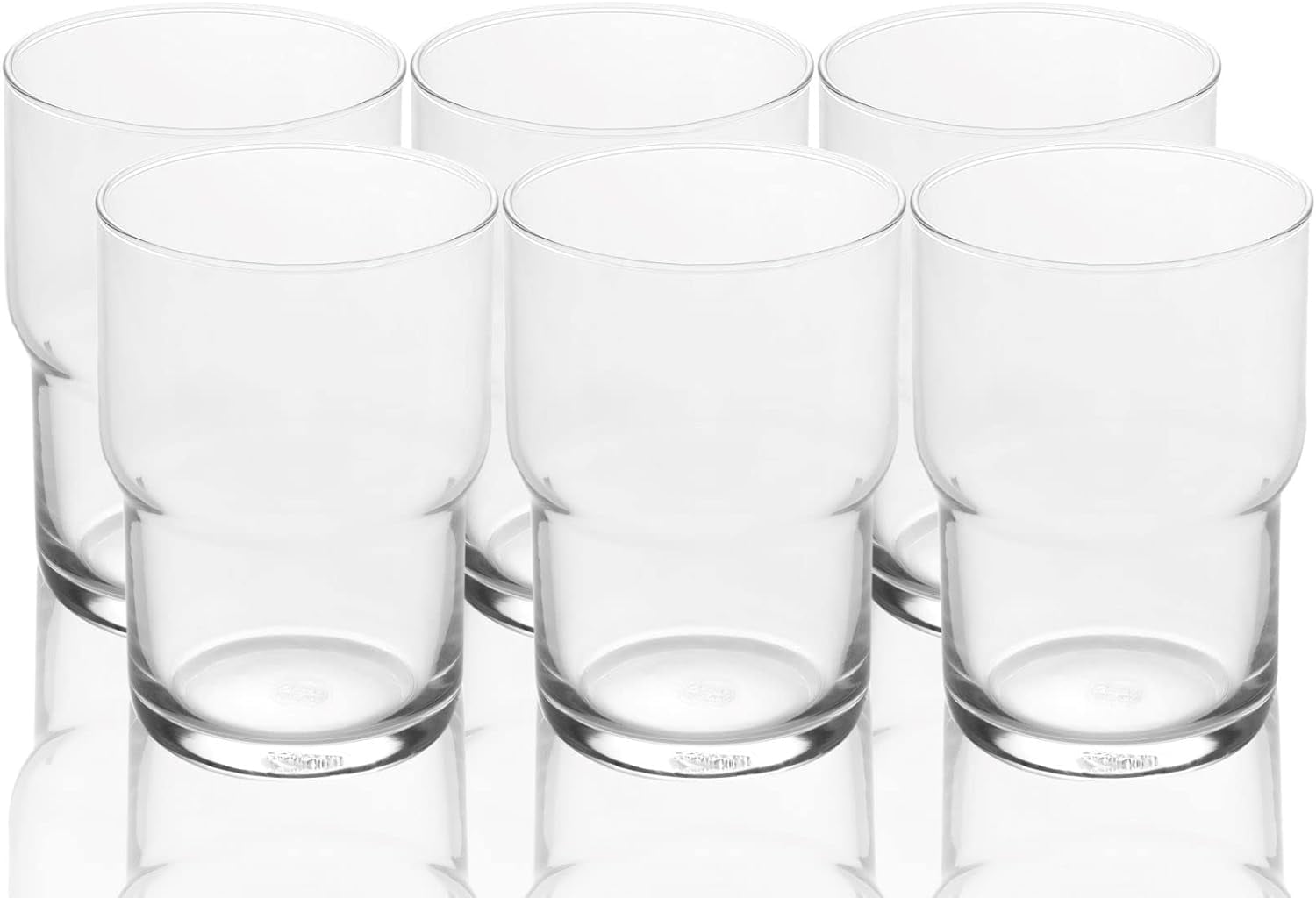 LEMONSODA Iced Coffee Glasses Set of 6 (450 mL) Stackable cups