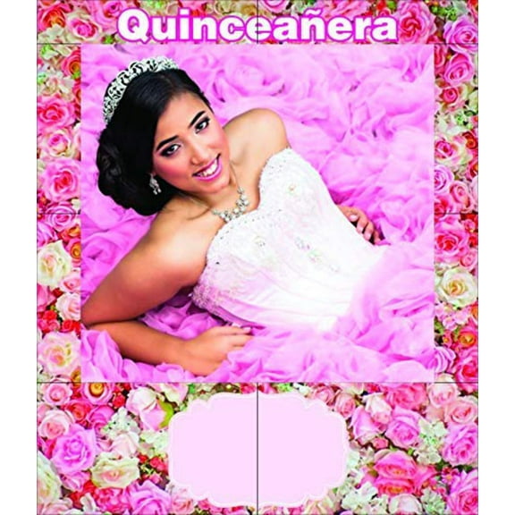 LEMONSODA Quienceanera Themed Birthday Party Photo Frame Prop, 35 X 30 inches