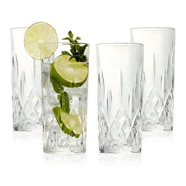 LEMONSODA Tom Collins Drinking Glasses – Premium Water Glasses Set of 4 – 12Oz