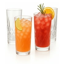 LEMONSODA Tom Collins Drinking Glasses – Premium Water Glasses Set of 4 – 12Oz