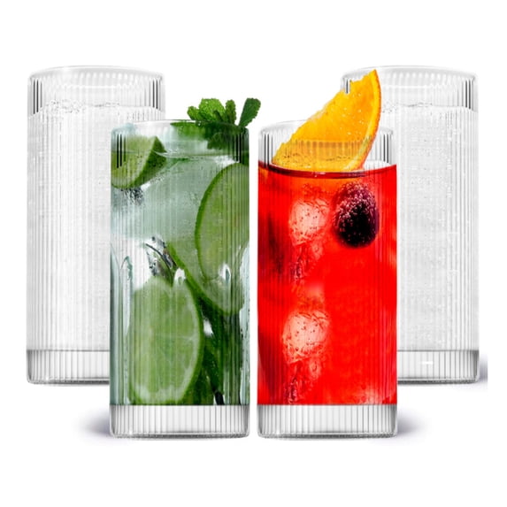 LEMONSODA Vintage Straight Line Tumbler - 12oz (Set of 2 or 4)