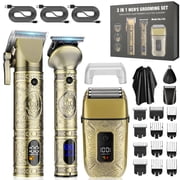 LEMULEGU Cordless Hair Clippers for Men - Professional Trimmer - 19-Piece Set
