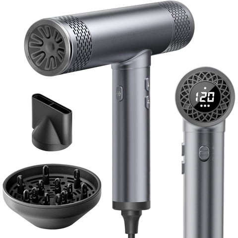 LEMULEGU Ionic Hair Brush Dryer, Hot Cold Air, High Heat for Curls, Size 7.7*1.7*7.3