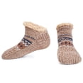 thumbnail image 1 of LEMZONE Fuzzy Slipper Socks for Men Fleece Lining Low Cut Cabin Socks with Grips Christmas Stocking Stuffers, 1 of 4
