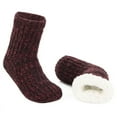 thumbnail image 1 of LEMZONE Men's Warm Cozy Slipper Socks Non Slip Winter Fuzzy Fleece-lined Grip Sock, 1 of 5