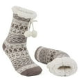 thumbnail image 1 of LEMZONE Women's Winter Slipper Socks Warm Cozy Fuzzy Fleece-lined Cabin Socks with Grippers, 1 of 5
