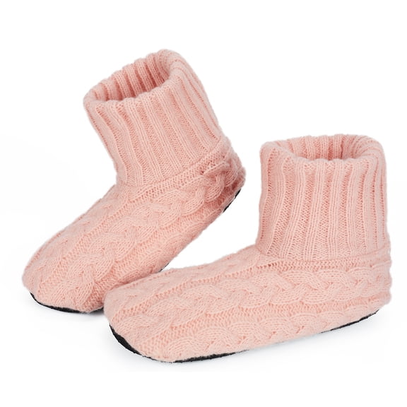 LEMZONE Womens Fuzzy Slipper Socks with Grippers Winter Warm Indoor Sherpa Lined House Shoes
