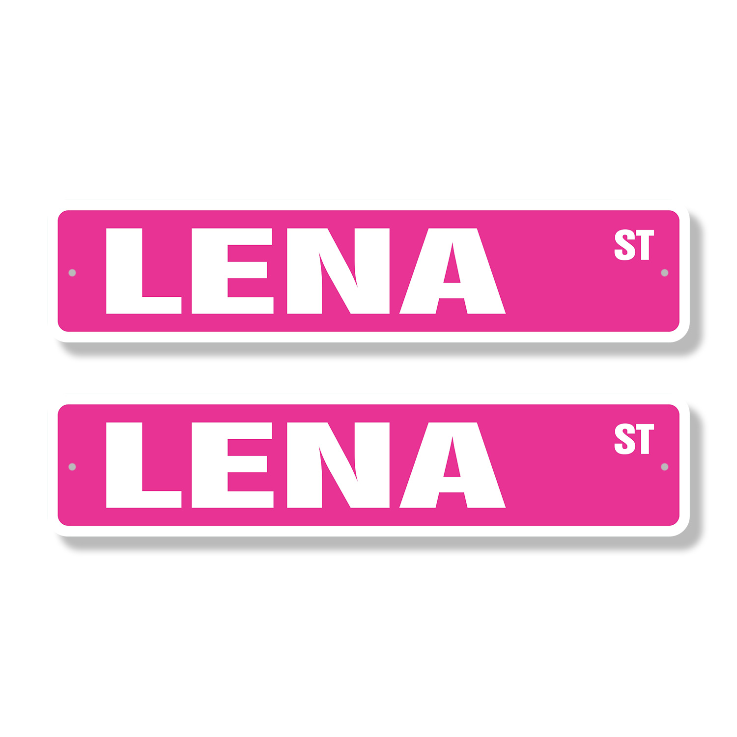 LENA Classic Street Sign (2 Pack) Childrens Name Room Sign Road Sign ...