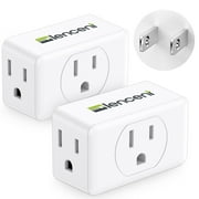 LENCENT 2 to 3 Prong Outlet Plug Adapter, Multi Wall Plug splitter,3 Way Outlet Extender,Travel Power Adaptor 3 AC for US to Japan-Type A,2 PACK