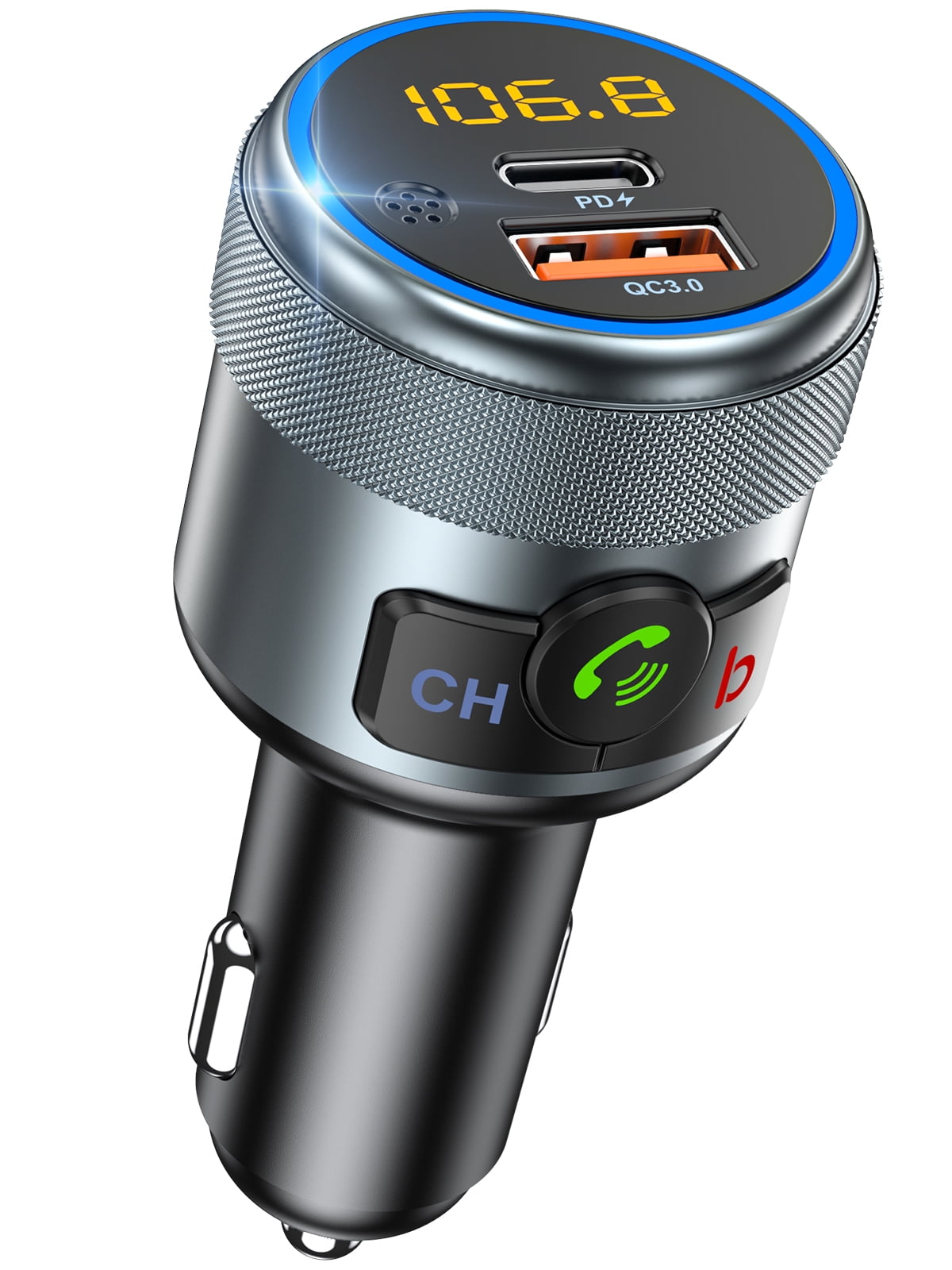 LENCENT Car FM Transmitter, Wireless Bluetooth 5.1 Radio Adapter Car