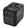 LENCENT Universal Travel Adapter, International Charger 3 USB Ports