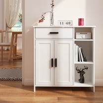 LENLN Floor Storage Cabinet, Freestanding Storage Unit with 4 Drawers, 1 Adjustable Shelf, for Bathroom Living Room Dining Kitchen