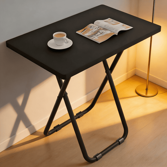LENLN Folding Portable Table, Folding TV Tray Table, Compact Foldable Dining Table 26in Height - Lightweight Easy-Store Table for Small Spaces & Parties