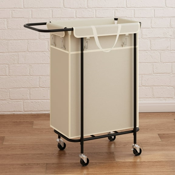 LENLN Laundry Basket with Wheels and Handle,Laundry Hamper Sorter,Movable Rolling Laundry Baskets Cart,Dirty Clothes Hamper Laundry Butler for Bathroom Bedroom Laundry Room