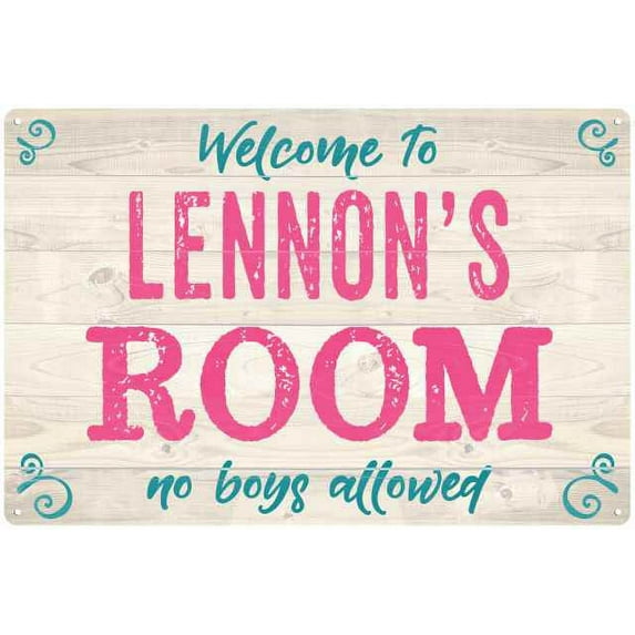 LENNON'S Room Kids Bedroom Sign 8x12 Metal Sign 208120089445