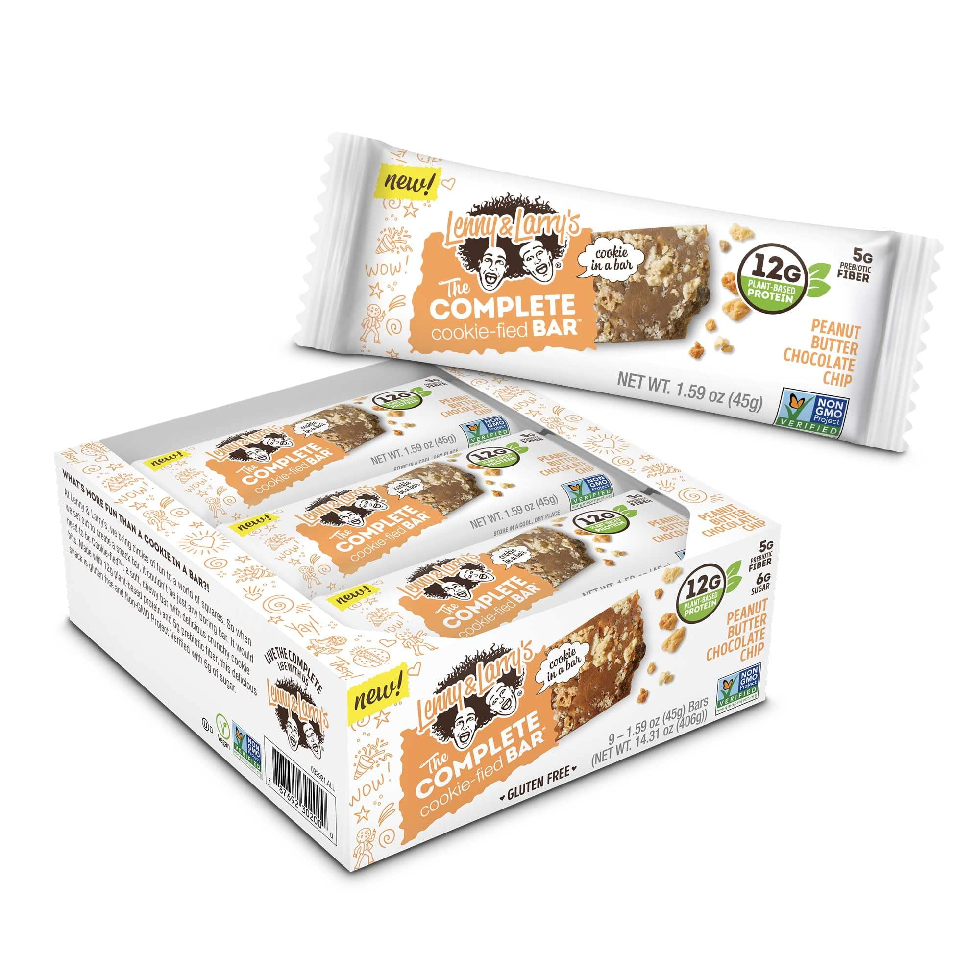 LENNY & LARRYSEGSCPeanut Butter Chocolate Chip Cookie-fied Bar, 1.59 OZ