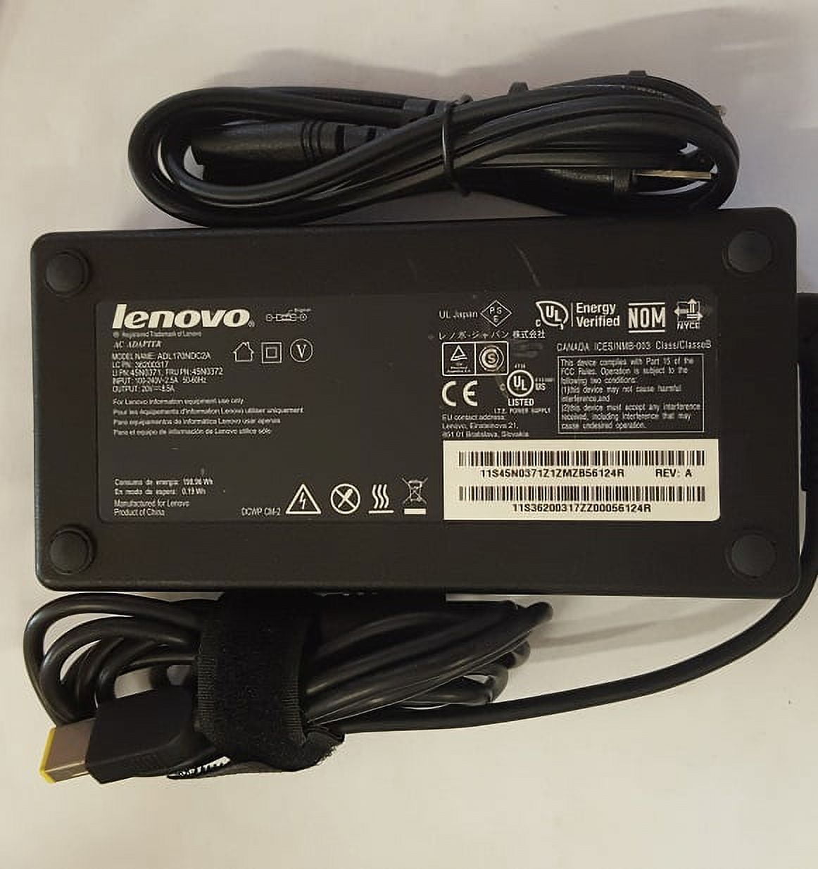 LENOVO 45N0375 20V 8.5A 170W Laptop Charger AC Adapter