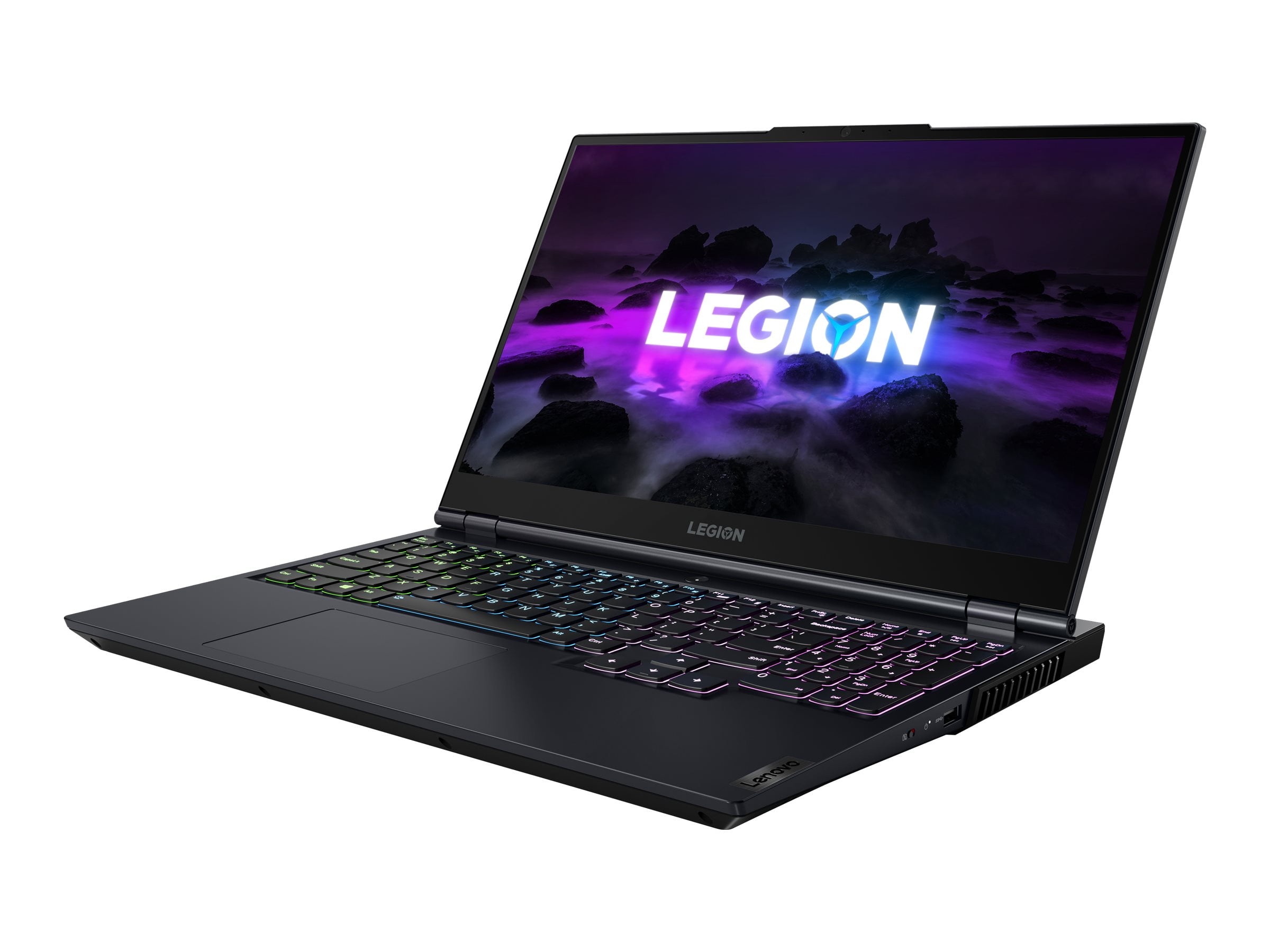 Lenovo Legion 5 15ACH6 82JW - AMD Ryzen 7 - 5800H / up to 4.4 GHz - Win 10 Home 64-bit - GF RTX 3050 Ti - 8 GB RAM - 512 GB SSD NVMe - 15.6" IPS 1920 x 1080 (Full HD) @ 165 Hz - Gigabit Ethernet - Wi-Fi 6 - phantom blue, shadow black (bottom) - kbd: US - with 1 Year Legion Ultimate Support