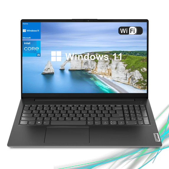 LENOVO V15 Gen 3 Laptop, 15.6" FHD Display, Intel Core i5-1235U, 40GB RAM, 1TB SSD, Webcam, HDMI, RJ45, Wi-Fi, Numeric Keypad, Windows 11 Home, Black