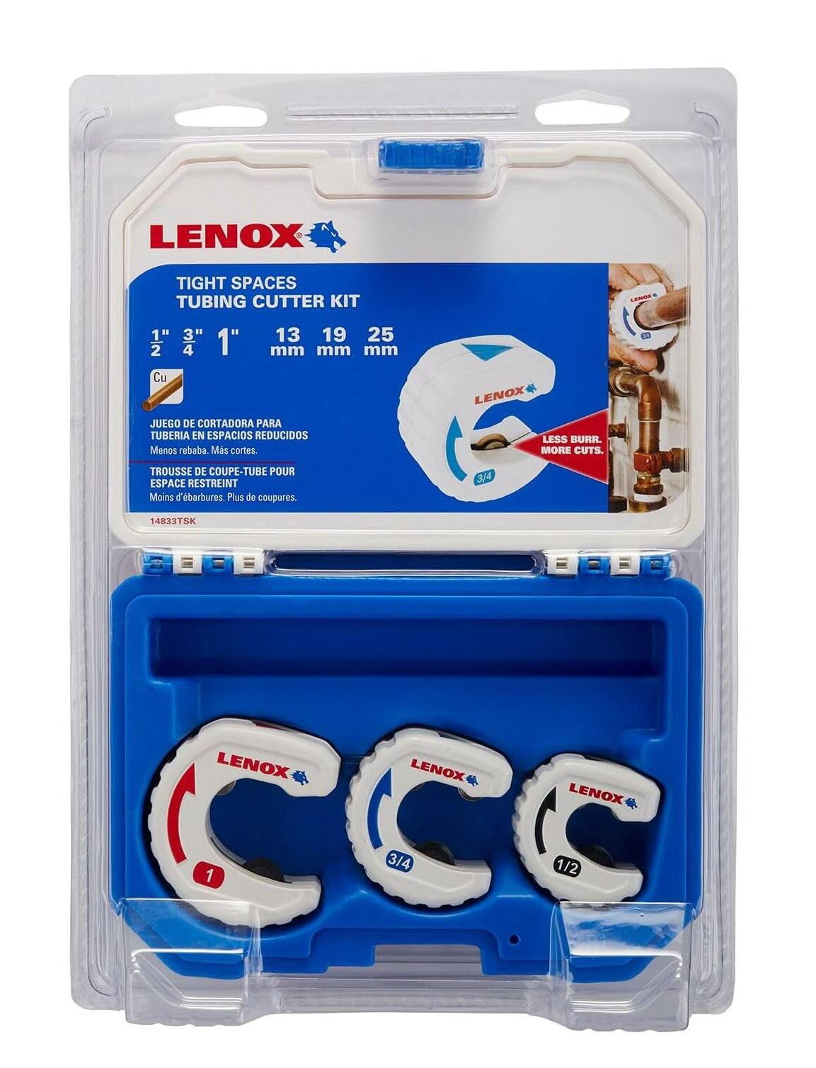 LENOX Tight Space Cutter Kit with Carry Case, Cuts 1/2 in, 3/4 in and 1 ...