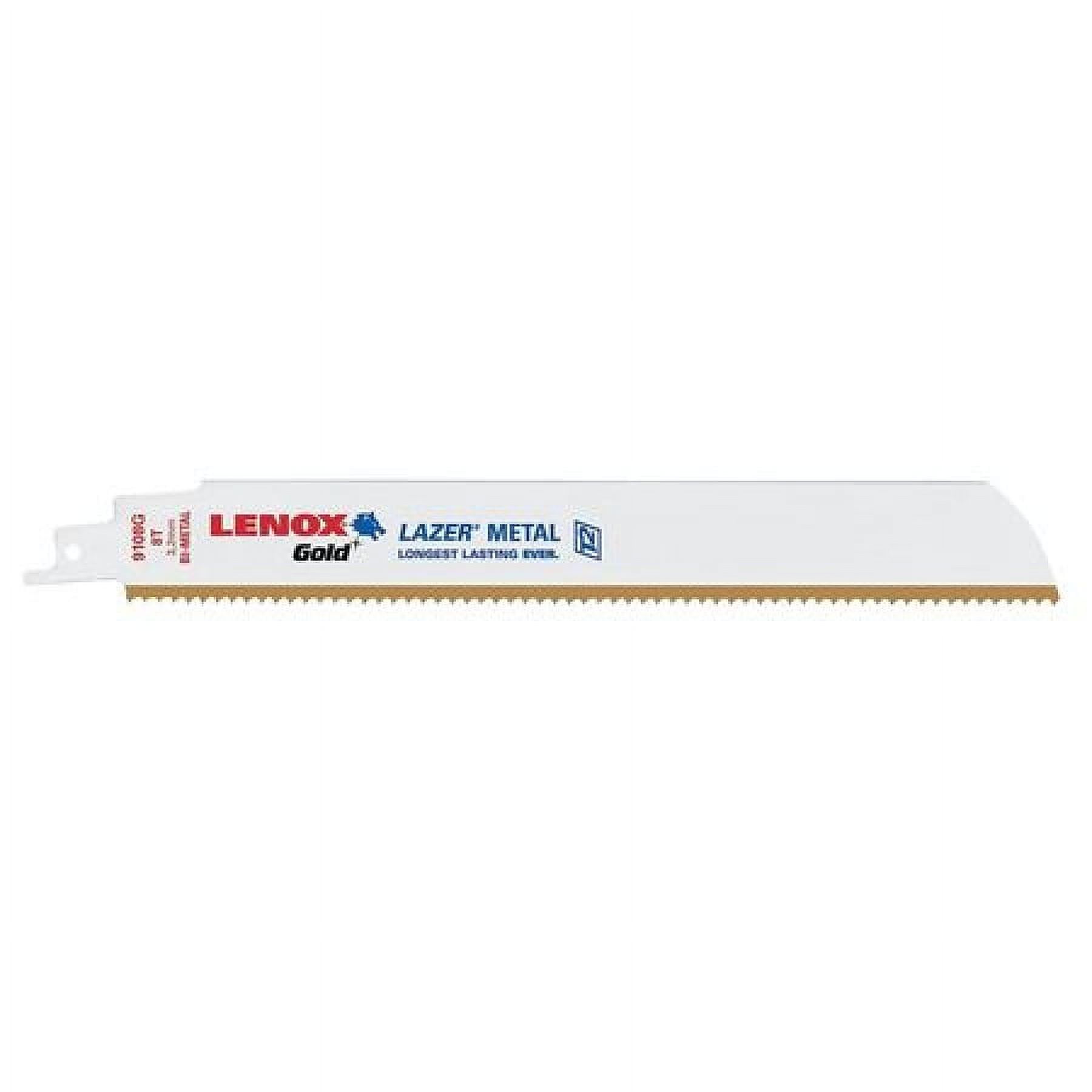 LENOX Tools 21236B9118GR Gold Reciprocating Saw Blade, For Medium Metal Cutting, 9-inch, 18 TPI, 25-Pack