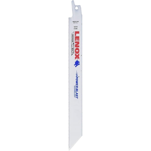 LENOX Tools Metal Cutting Reciprocating Saw Blade with Power Blast Technology, Bi-Metal, 8-inch, 18 TPI, 50/PK