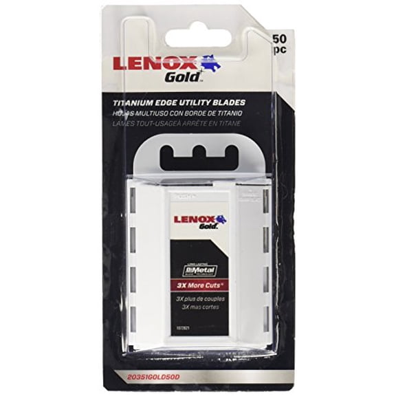 Irwin 433-20351GOLD50D 2.5 in. Gold Utility Blade, Bi-Metal - Pack of 50