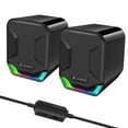 thumbnail image 1 of LENRUE 807S Gaming PC Computer Speaker with Colorful Led Light , 10W Loud HD Stereo Sound, 2.0 USB Powered 3.5mm Aux Input, 1 of 7