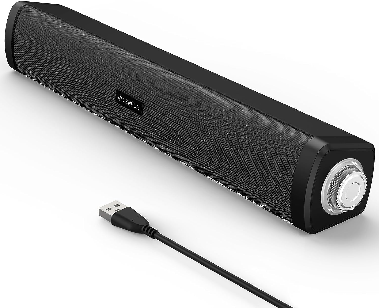 LENRUE Computer Speakers for Desktop Monitor, PC Speakers with Touch Colorful Lights, Volume