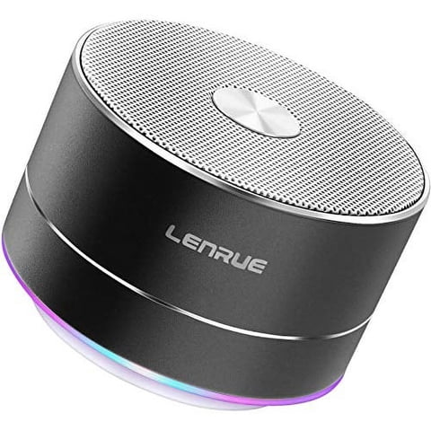 (Open Box) LENRUE Portable Wireless Bluetooth Speaker with Built-in-Mic,Handsfree Call,AUX Line,TF Card,HD Sound and Bass for iPhone Ipad Android Smartphone and More