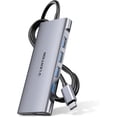 thumbnail image 1 of LENTION 3.3FT Long Cable USB C Multiport Hub with 4K HDMI,4 USB 3.0,Type C Charging Compatible 2023-2016 MacBook Pro,New Mac Air/iMac/Mac Mini,More(C35-1M,Space Gray), 1 of 11