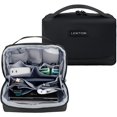 thumbnail image 1 of LENTION Premium Electronics Organizer Case with Handle, Large Multi-Compartment Travel Tech Bag for Tablet, Macbook Chargers, Cables, AirPods, Hard Drive Case Waterproof Travel Accessory(M372 Black), 1 of 4