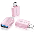 thumbnail image 1 of LENTION USB C to USB 3.0 Adapter(3 Pack),Type C Male to USB Female OTG Converter Cable Connector Compatible 2023-2016 MacBook Pro,New iPad Pro/Mac Air/Surface,Phone/Tablet(C3s-3,Pink), 1 of 12