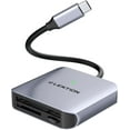 thumbnail image 1 of LENTION USB C to CF/SD/Micro SD Multi Card Reader,SD 3.0 Card Adapter Compatible 2023-2016 MacBook Pro 13/15/16/M1,New Mac Air/iPad Pro/Surface,Chromebook,Samsung S20/S10/Note,More(C8s,Grey), 1 of 12