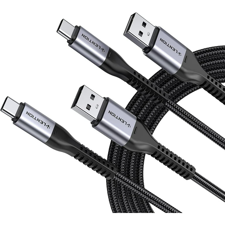 LENTION USB Type C Cable 9V/3A Fast Charging(2-Pack 3.3ft+3.3ft