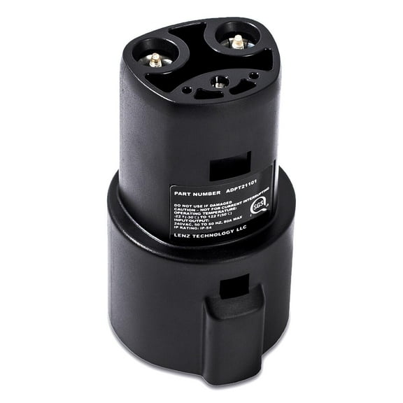 LENZ J1772 to Tesla Charging Adapter 80A/240 VAC, [Safety Certified] Compatible with Tesla Model 3, Y, S, X