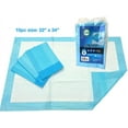 thumbnail image 1 of LEO (Chux) Disposable Underpads 22" x 34", Economy Waterproof Absorbent Bed Pads for Adults, Children and Pets, Large Size, Blue, Count (10/Pack), 1 of 8