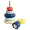 thumbnail image 1 of LEO & FRIENDS: Wooden Stacking Ring Toy - Coloful Tower, Benny The Bear Animal Topper, Sorting, Montessor, Early Development, Baby-Toddler-Kids 12mo+, 1 of 6