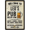 thumbnail image 1 of LEO'S Pub Sign Vintage Man Cave Bar 8 x 12 High Gloss Metal 208120028171, 1 of 1