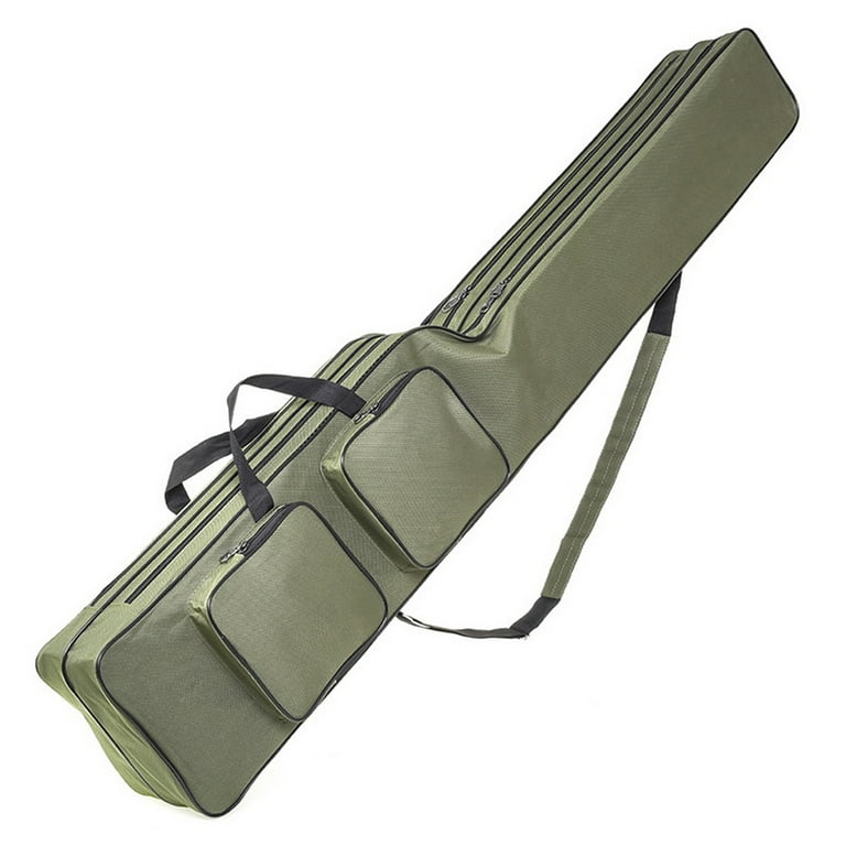 LEO Two Layer 130cm Fishing Rod Reel Bag Fishing Pole Gear Tackle Tool  Carry Case Carrier Travel Bag Storage Bag Organiz