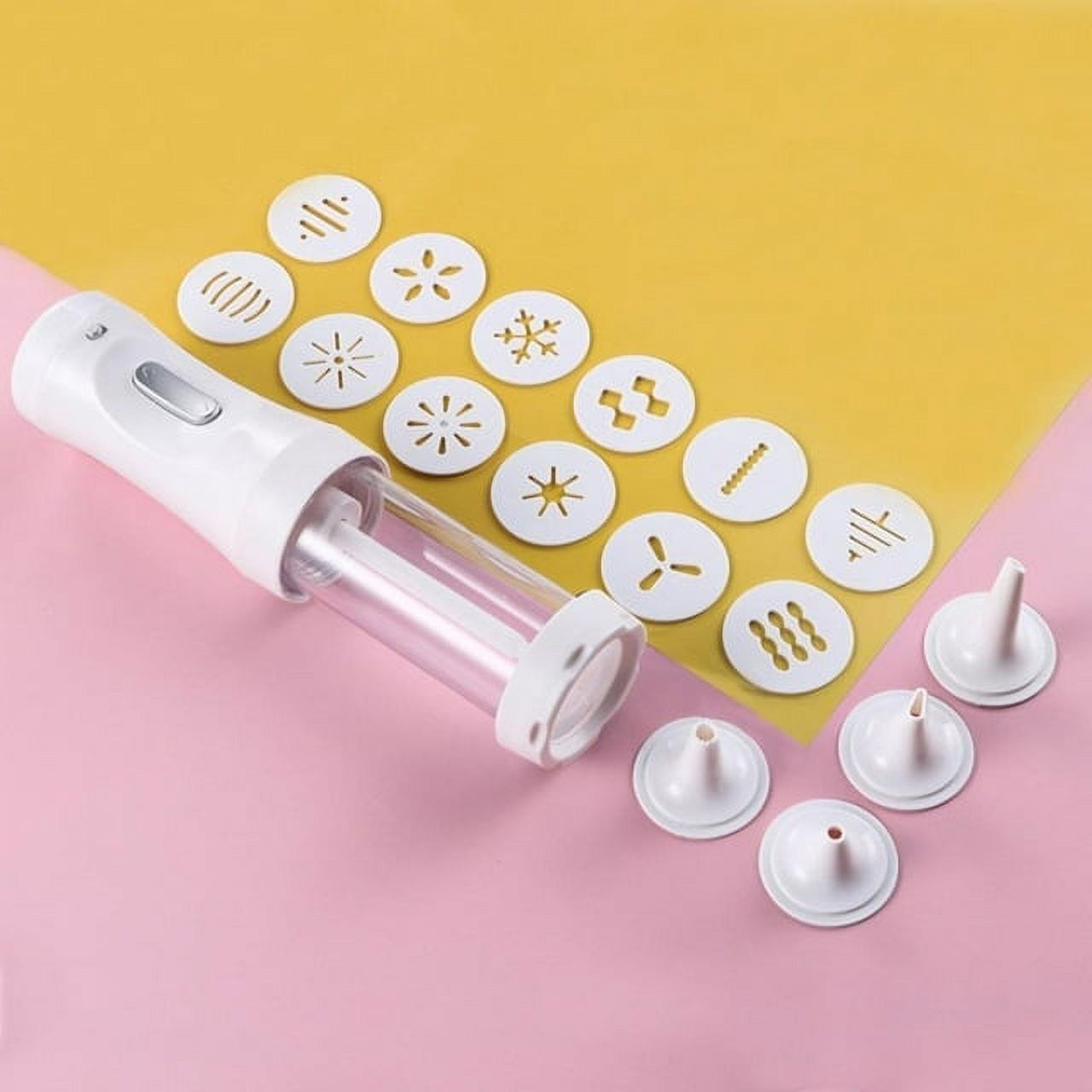 LEOAMO Electric Cookie Press Gun, Biscuit Cookie Maker Kit Electric Cookie Decorating Tool DIY